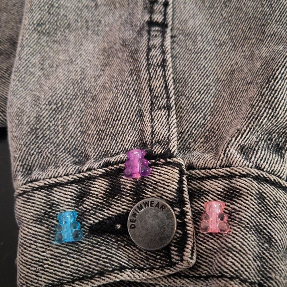Custom RAGE Horror Cropped Grey Denim Jacket! OOAK Unique Fandom Wear! Friday 13 - Picture 8 of 16